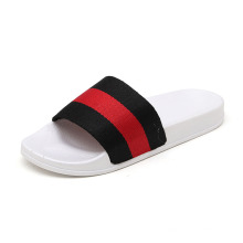 2021 New Women′s Stripe Design PVC Non-Slip Flat Shoes